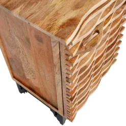 1-Door Wave Wood Cabinet -Accent Aura Furniture Store 1 door wave wood cabinet 3