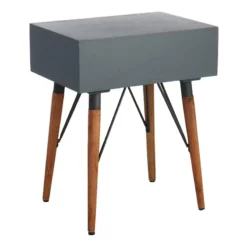 1-Drawer Wood & Metal Table 7 1-Drawer Wood & Metal Table -Accent Aura Furniture Store 1 drawer wood metal table 2