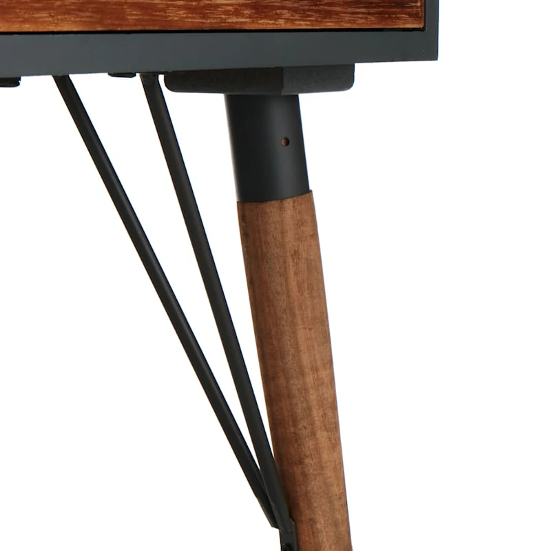 1-Drawer Wood & Metal Table 4 1-Drawer Wood & Metal Table - Image 4
