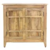 2-Door Natural Mango Wood Cabinet