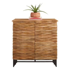 2-Door Wave Wood Carved Cabinet -Accent Aura Furniture Store 2 door wave wood carved cabinet 2