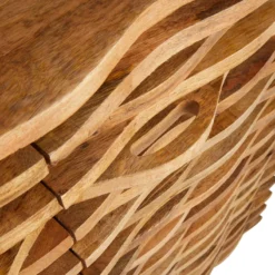 2-Door Wave Wood Carved Cabinet -Accent Aura Furniture Store 2 door wave wood carved cabinet 3