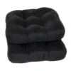 2-Pack Black Microsuede Chair Pads