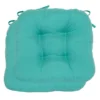 2-Pack Turquoise Microsuede Chair Pads