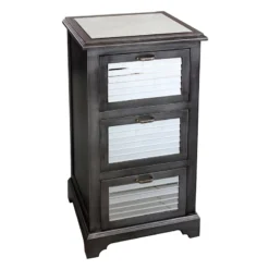 3-Drawer Shutter Mirror Cabinet