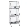 3-Tier Black Metal Mesh Shelf
