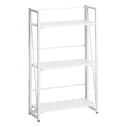 3-Tier Vienna Folding Bookshelf, White