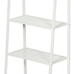 4-Tier Metal Rack, White -Accent Aura Furniture Store 4 tier metal rack white 2