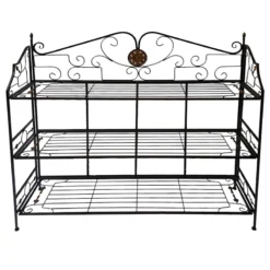 40in. Bronze/Gold 3 Tier, Large Bakers Rack