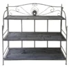40in. Rustic Metal Rack With Folding Wood Top Shelves