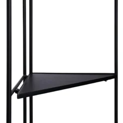 Alice Folding Corner Shelf, Black -Accent Aura Furniture Store alice folding corner shelf black 3