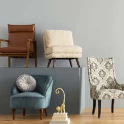 Aubrey Taupe Accent Chair -Accent Aura Furniture Store aubrey taupe accent chair 4