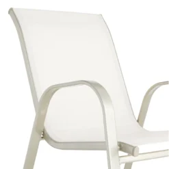 Beige & Champagne Sling Stacking Chair -Accent Aura Furniture Store beige champagne sling stacking chair 2