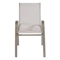 Beige & Champagne Sling Stacking Chair -Accent Aura Furniture Store beige champagne sling stacking chair 4