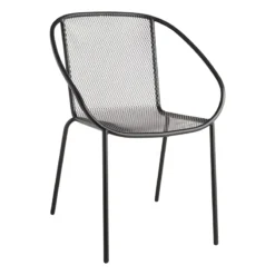 Black Mesh Outdoor Bistro Chair