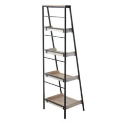 Black Metal Folding Rack With Wood Tray Layer -Accent Aura Furniture Store black metal folding rack with wood tray layer 2