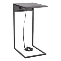 Black & Metal USB C Table