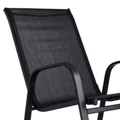 Black Sling Patio Rocking Chair -Accent Aura Furniture Store black sling patio rocking chair 2
