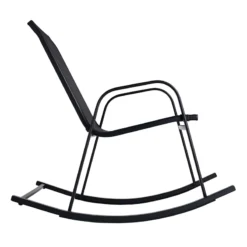 Black Sling Patio Rocking Chair -Accent Aura Furniture Store black sling patio rocking chair 3