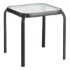 Brown Square Steel Table, 16"