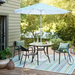 Brown Steel Round Table, 42" -Accent Aura Furniture Store brown steel round table 42 7