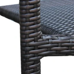 Brown Wicker Mid-Century Outdoor Barstool -Accent Aura Furniture Store brown wicker mid century outdoor barstool 5