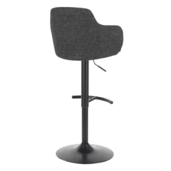 Bryce Adjustable Barstool, Dark Grey -Accent Aura Furniture Store bryce adjustable barstool dark grey 4