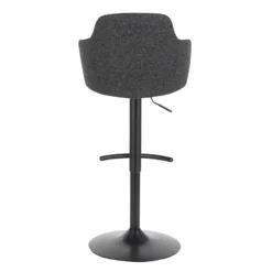 Bryce Adjustable Barstool, Dark Grey -Accent Aura Furniture Store bryce adjustable barstool dark grey 5