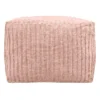 Bubble Dot Striped Pouf, Dusty Coral