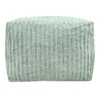 Bubble Dot Striped Pouf, Light Green