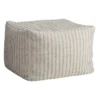 Bubble Dot Striped Pouf, Silver Birch