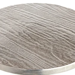 Calvin Silver Metal Accent Table, 22" -Accent Aura Furniture Store calvin silver metal accent table 22 2