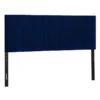 Chandler Channeled Navy Velvet King Headboard
