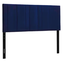 Chandler Channeled Navy Velvet Queen Headboard