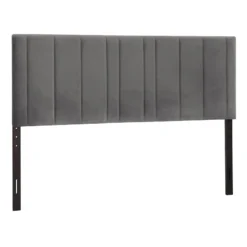 Chandler Grey Velvet Channeled King Headboard