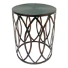 Copper Round Metal Side Table, Small