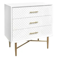 Crosby St 3-Drawer Studio Cabinet, White