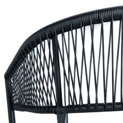 Crosby St Brody Curved-Back Black Wicker Outdoor Chair -Accent Aura Furniture Store crosby st brody curved back black wicker outdoor chair 3