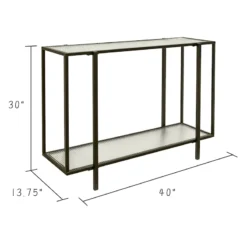 Crosby St Cooper Metal Console Table, Black -Accent Aura Furniture Store crosby st cooper metal console table black 3