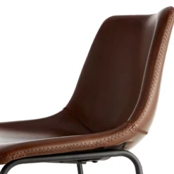 Crosby St Drake Espresso Brown Faux Leather Barstool -Accent Aura Furniture Store crosby st drake espresso brown faux leather barstool 3