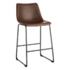 Crosby St Drake Espresso Brown Faux Leather Counter Stool
