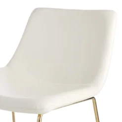 Crosby St Drake Faux Leather Lounge Chair, White -Accent Aura Furniture Store crosby st drake faux leather lounge chair white 4