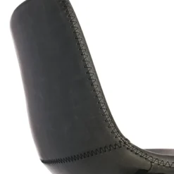 Crosby St Drake Modern Faux Leather Industrial Barstool, Dark Grey -Accent Aura Furniture Store crosby st drake modern faux leather industrial barstool dark grey 3