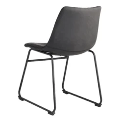 Crosby St Drake Modern Industrial Faux Leather Dining Chair, Grey 8 Crosby St Drake Modern Industrial Faux Leather Dining Chair, Grey -Accent Aura Furniture Store crosby st drake modern industrial faux leather dining chair grey 2
