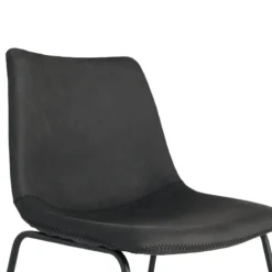 Crosby St Drake Modern Industrial Faux Leather Dining Chair, Grey 10 Crosby St Drake Modern Industrial Faux Leather Dining Chair, Grey -Accent Aura Furniture Store crosby st drake modern industrial faux leather dining chair grey 4