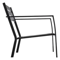 Crosby St Grammercy Black Steel Outdoor Sling Chair -Accent Aura Furniture Store crosby st grammercy black steel outdoor sling chair 3