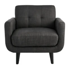 Crosby St Hadley Tufted Back Accent Chair, Charcoal Grey -Accent Aura Furniture Store crosby st hadley tufted back accent chair charcoal grey 1