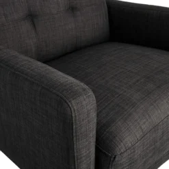 Crosby St Hadley Tufted Back Accent Chair, Charcoal Grey -Accent Aura Furniture Store crosby st hadley tufted back accent chair charcoal grey 3