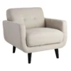 Crosby St Hadley Tufted Back Accent Chair, Taupe