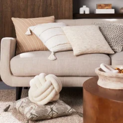 Crosby St Hadley Tufted Back Sofa, Taupe -Accent Aura Furniture Store crosby st hadley tufted back sofa taupe 5